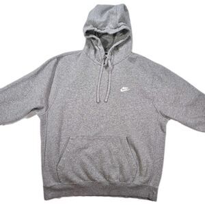 Mens Nike Sportswear Club Fleece Pullover Hoodie Hooded Sweatshirt Gray XL